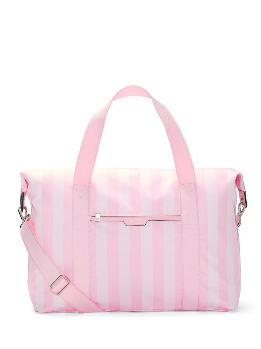 Victoria's Secret Pink & White Striped Travel Tote